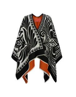 PonchoMix Tiles Black in Wool