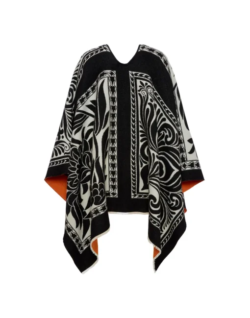 PonchoMix Tiles Black in Wool