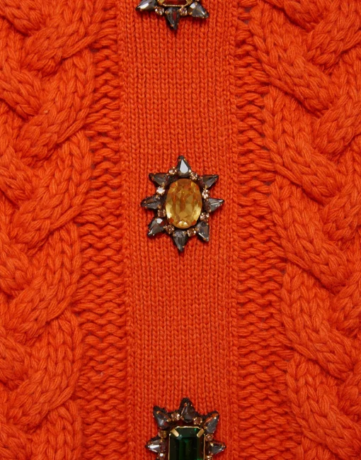Portrait Mini SkirtSolid Rust in Chunky Wool