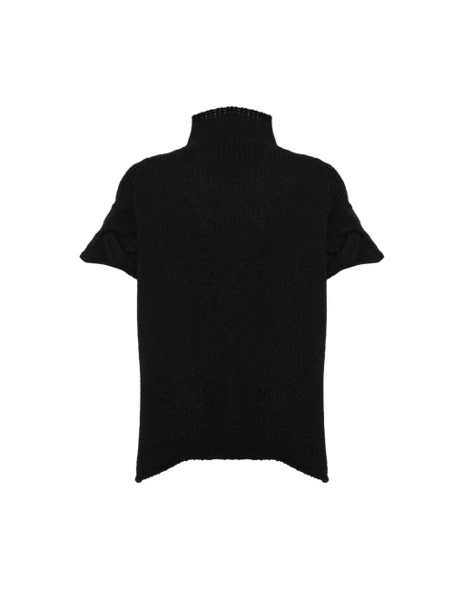 Portrait TopSolid Black in Chunky Wool