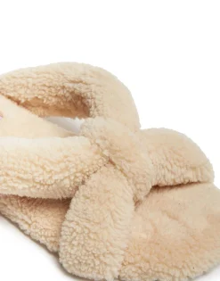 Precious SlidesSolid Light Green in Fake Fur