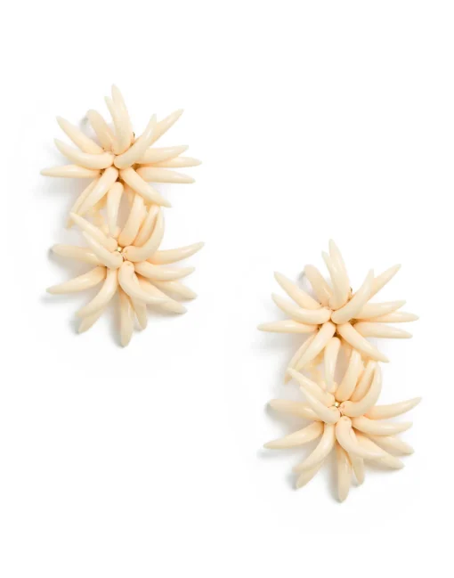 Primavera EarringsSolid Ivory in Acrylic Resin