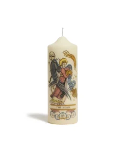Printed Pillar CandleThe Angel Multicolor in Wax