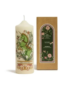 Printed Pillar CandleThe Unicorn Multicolor in Wax