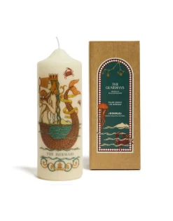 Printed Pillar CandleThe Mermaid Multicolor in Wax
