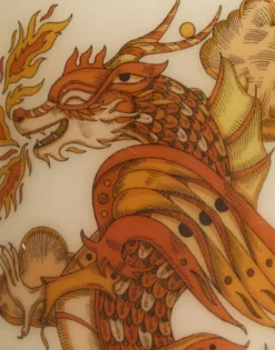 Printed Pillar CandleThe Dragon Multicolor in Wax