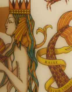 Printed Pillar CandleThe Mermaid Multicolor in Wax