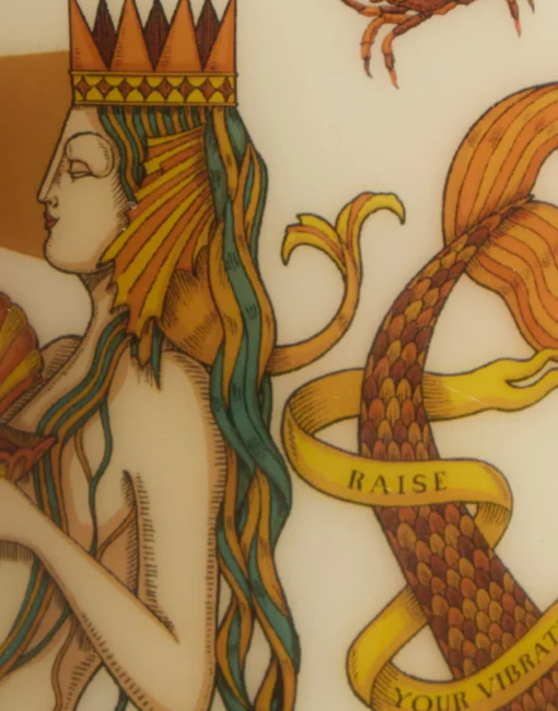 Printed Pillar CandleThe Mermaid Multicolor in Wax