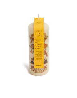 Printed Pillar CandleThe Dragon Multicolor in Wax