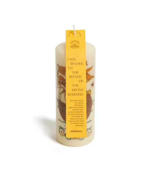 Printed Pillar CandleThe Mermaid Multicolor in Wax