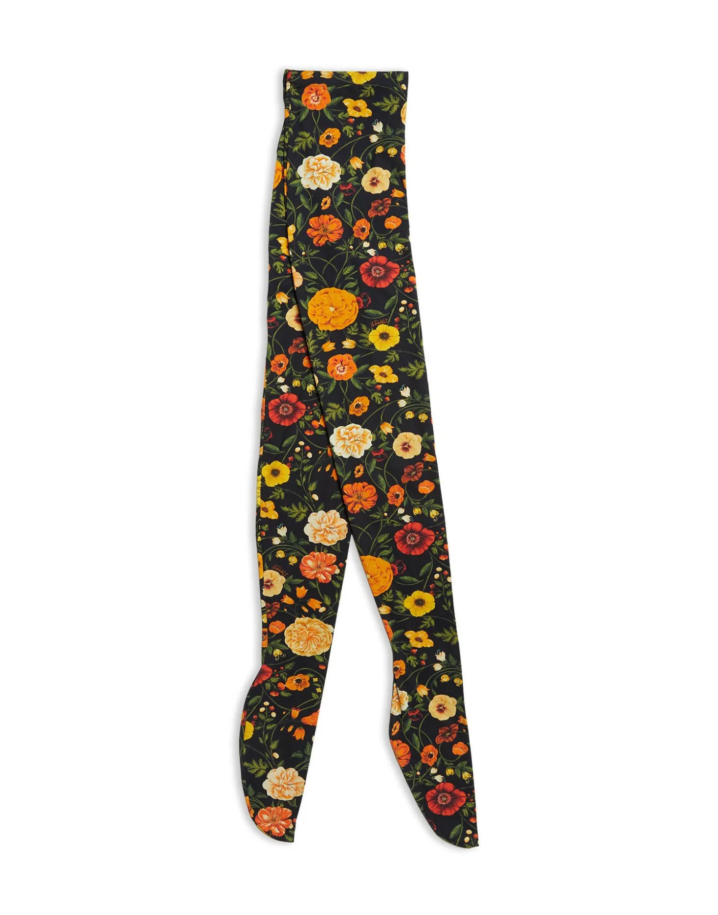 Printed TightsBotticelli Black in Stretch Nylon