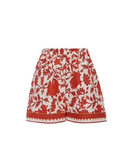 Pull-Up ShortsDragonflower Mini Red in Summer Poplin