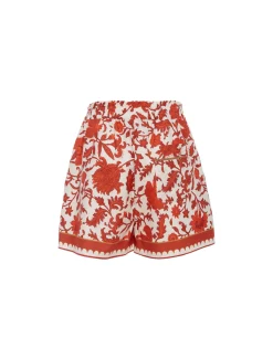 Pull-Up ShortsDragonflower Mini Red in Summer Poplin