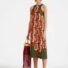 Racer Midi DressPrometheus Placée Camouflage in Sablé