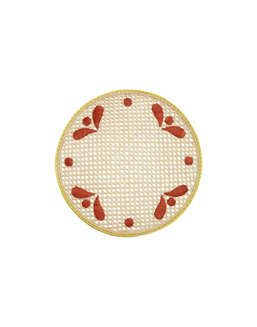 Raffia Placemats Set Of 2Capri Brick in Raffia