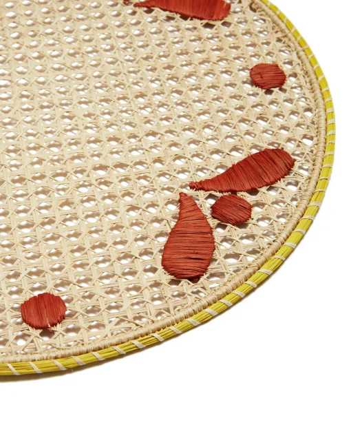 Raffia Placemats Set Of 2Capri Brick in Raffia