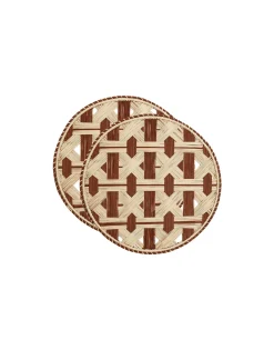 Raffia Placemats Set Of 2Napoli Cioccolato in Iraca