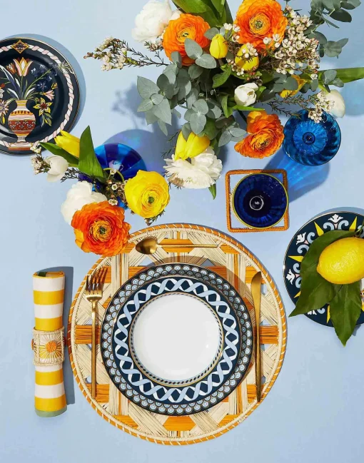 Raffia Placemats Set Of 2Napoli Saffron in Iraca