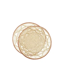 Raffia Placemats Set Of 2Sol Brick in Raffia
