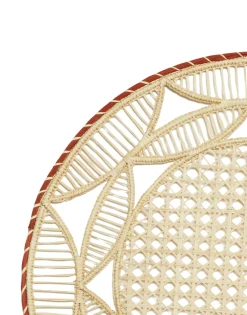 Raffia Placemats Set Of 2Sol Brick in Raffia