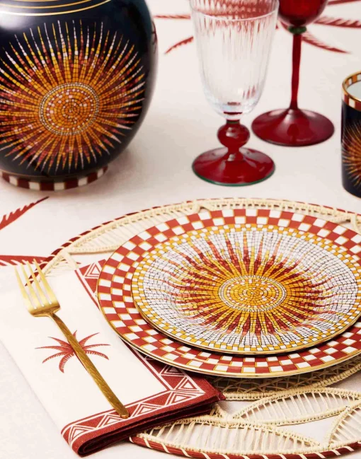 Raffia Placemats Set Of 2Sol Brick in Raffia