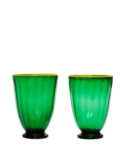 Rainbow Glass Set of 2Green in Glass