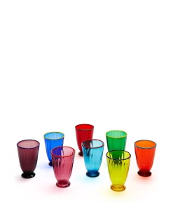 Rainbow Glass Set of 8Rainbow in Glass