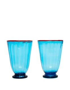 Rainbow Glass Set of 2Turquoise in Glass