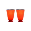 Rainbow Glasses Set Of 2Orange in Murano Glass