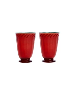 Rainbow Glasses Set Of 2Red in Murano Glass