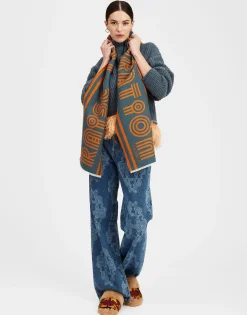 Raise Your Vibration ScarfDark Green in Wool