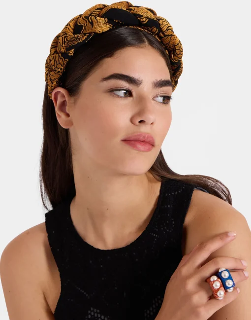 Rapunzel HeadbandCherubs Black in Fil Coupé