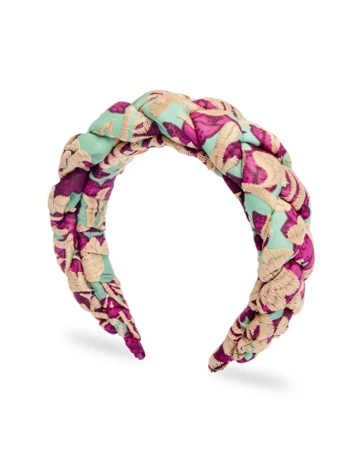 Rapunzel HeadbandLilium Purple in Embroidered Organza