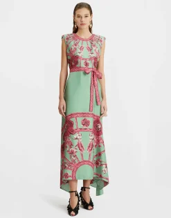 San Carlo DressZodiac Placée Acquamarine in Silk Twill
