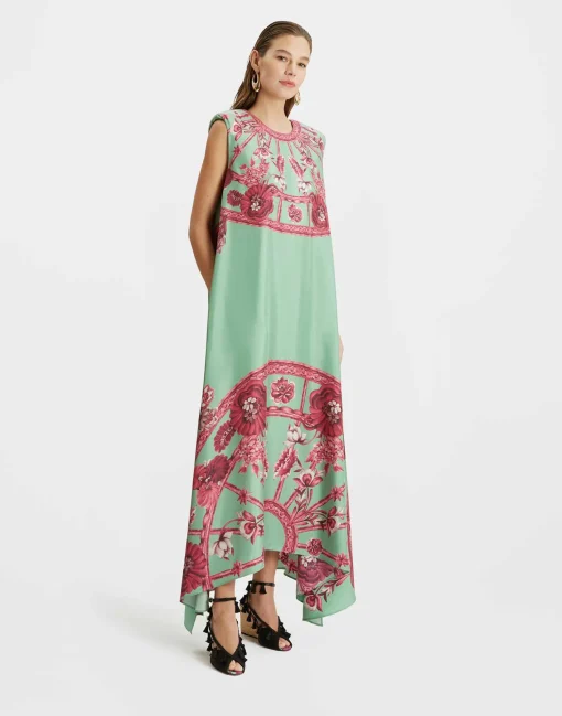 San Carlo DressZodiac Placée Acquamarine in Silk Twill