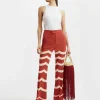 Saturday Night PantsFans Placée Red in Envers Satin