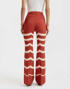 Saturday Night PantsFans Placée Red in Envers Satin