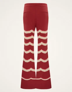 Saturday Night PantsFans Placée Red in Envers Satin