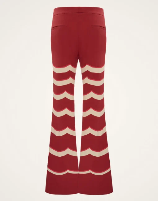 Saturday Night PantsFans Placée Red in Envers Satin