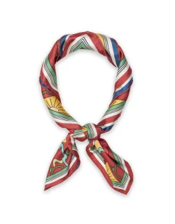 Scarf Double (90X90)Taormina Placée Ivory in Twill Silk