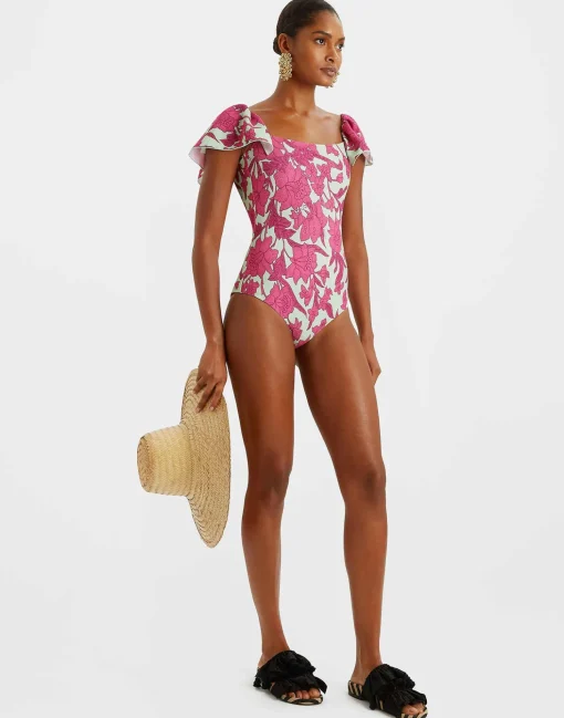 Scarlett SwimsuitLilium Purple in Piquet Lycra