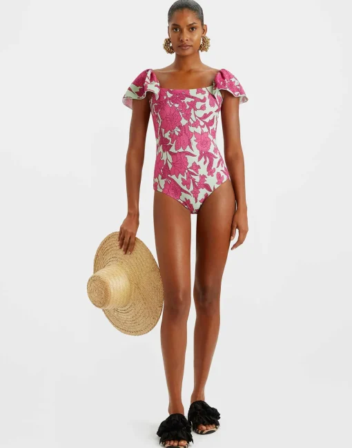 Scarlett SwimsuitLilium Purple in Piquet Lycra