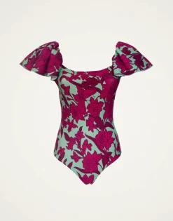Scarlett SwimsuitLilium Purple in Piquet Lycra