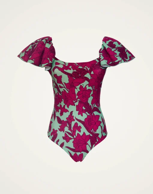 Scarlett SwimsuitLilium Purple in Piquet Lycra