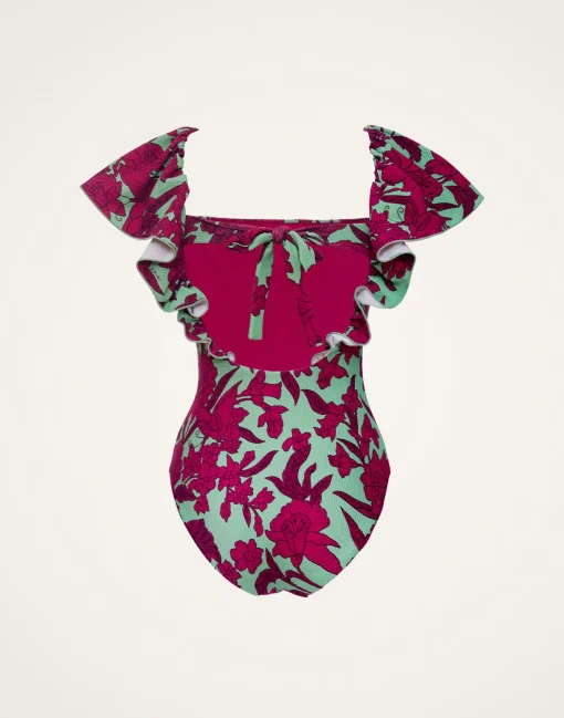 Scarlett SwimsuitLilium Purple in Piquet Lycra