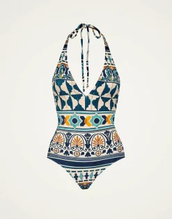 Sexy SwimsuitCasareale Small Placèe Cream in Lycra