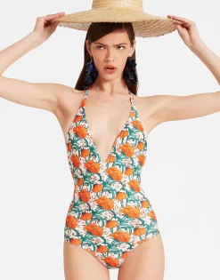 Sexy SwimsuitMorpheus Orange in Lycra