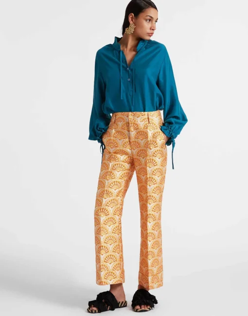 Shirt And SassySolid Blue Petrol in Washed Silk