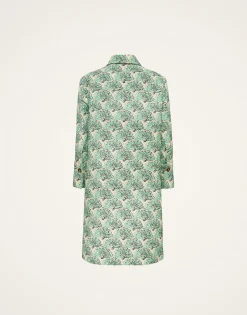 Short Artemis DressFans Mint in Shot Cotton