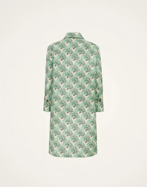 Short Artemis DressFans Mint in Shot Cotton
